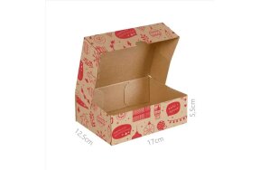 CHRISTMAS CARDBOARD POSTAL BOXES 17x12,5x5,5cm SET/10